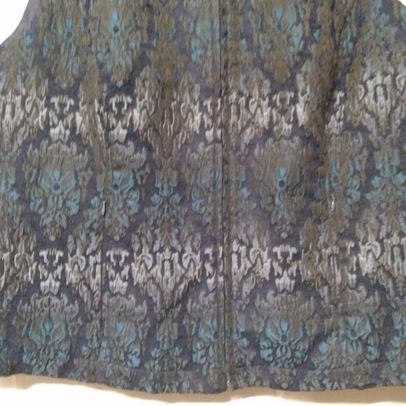 Vintage Erin London Vest Gray Jacquard Zip Up Size 1X - Picture 3 of 11